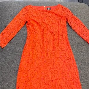 Vince Camuto Orange Lace Dress